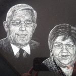 Radierung Doppelportrait